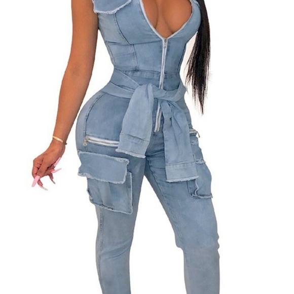 Jean Jump Suit - Picture 3 of 3
